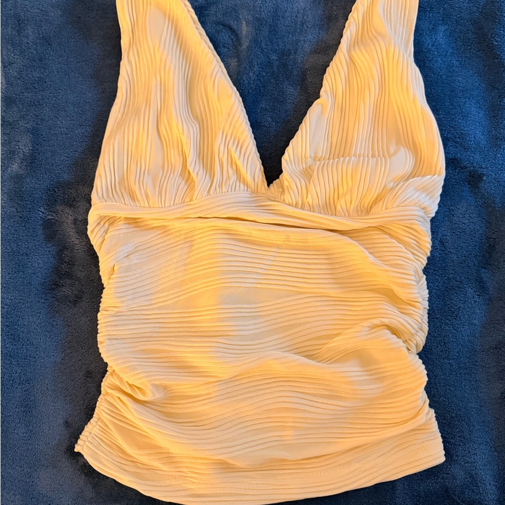 Yellow Ruched Top - Picture 3 of 4